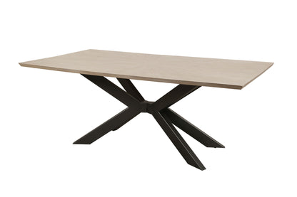 Crossings - Monaco Rectangular Dining Table With 4 Upholstered Chairs - Solid Mango / Dark Gray