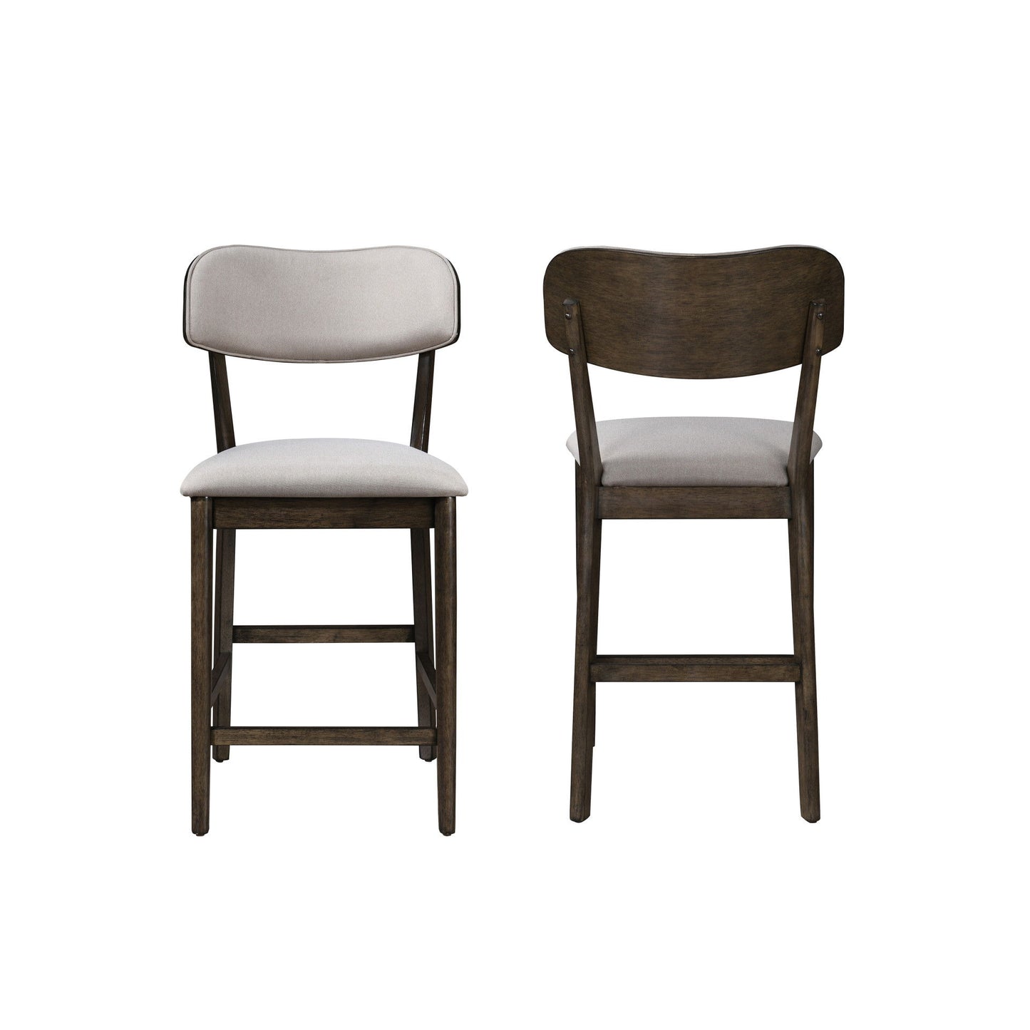Rex - Open Back Counter Chair (Set of 2) - Brown