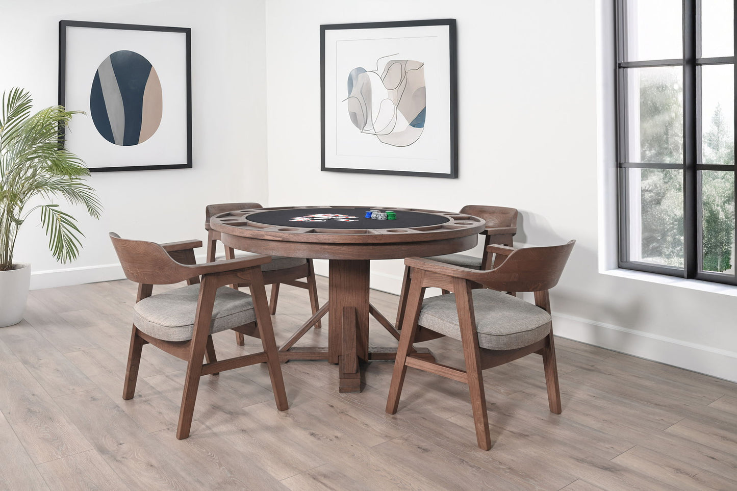 Cole - Dining Game Table - Cinder