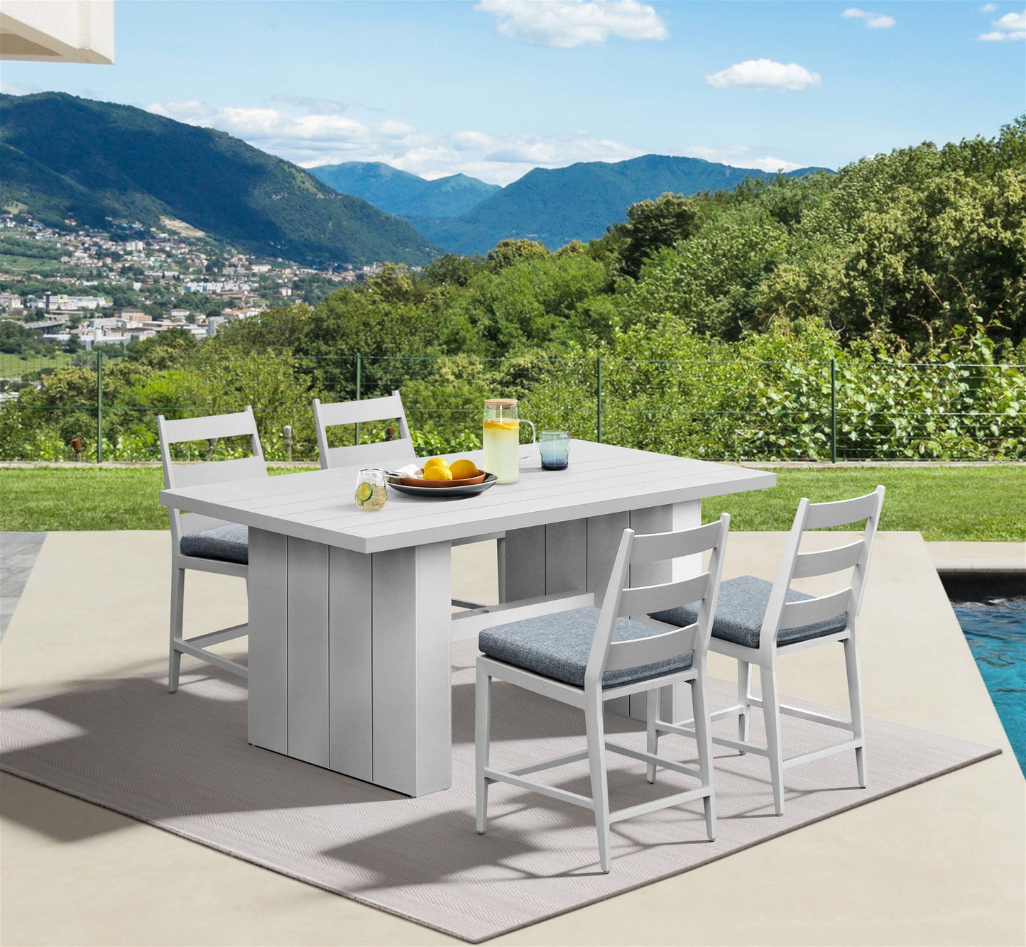 Nash - Outdoor Dining Barstool - Buff