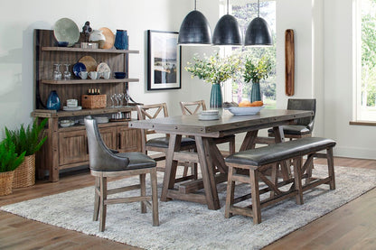 Lodge Dining - Counter Height Extendable Dining Table - Siltstone