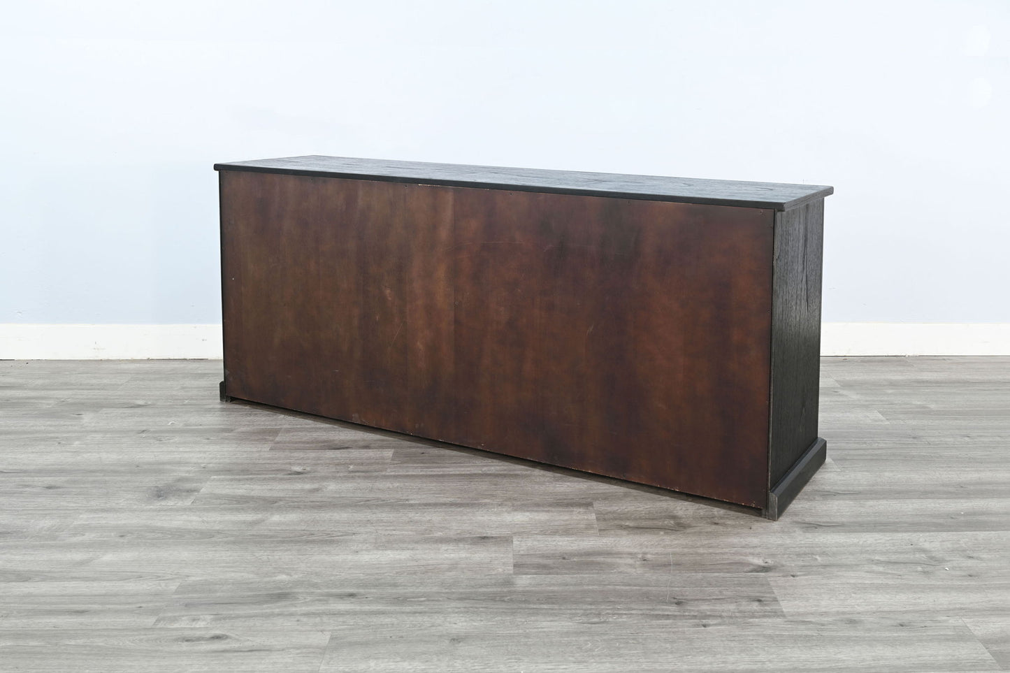 Elena - Modern Wood Display Cabinet With Arched Glass Doors