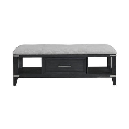 Laguna - Storage Bench - Weathered Steel