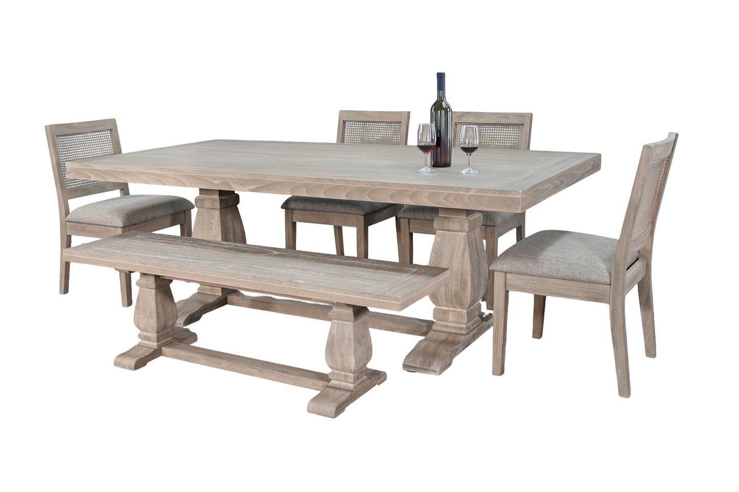 Gianna - Rectangular Dining Set With Cane Back