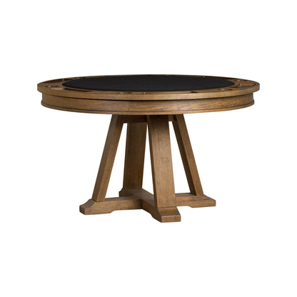 54" Round Poker Table - Whiskey