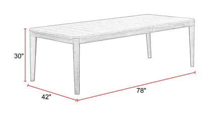 Breckenridge - Dining 78-96" Rectangular Table With 18" Leaf - Medium Brown