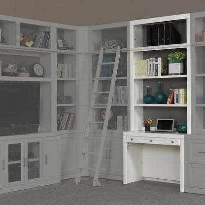 Catalina - Library Desk And Hutch - Cottage White