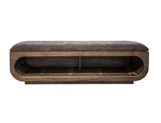 Balam - Wooden Bench With A Cushioned Seat