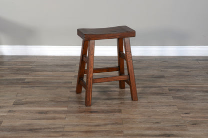 Tuscany - Saddle Seat Stool With Wood Seat