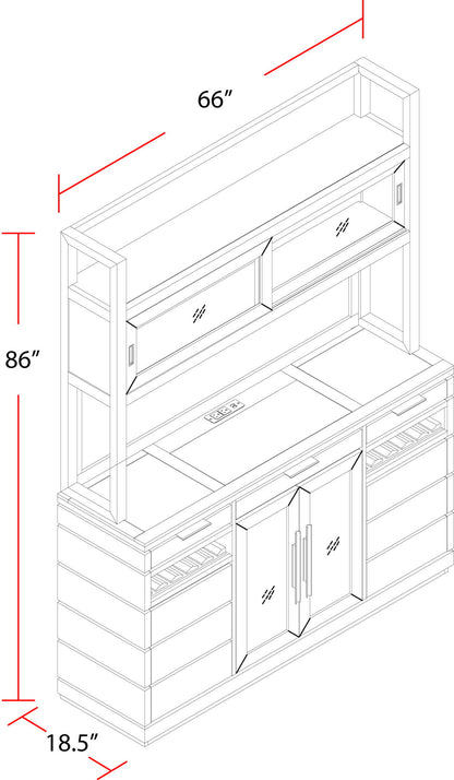 Pure Modern Dining - Buffet Server - Moonstone