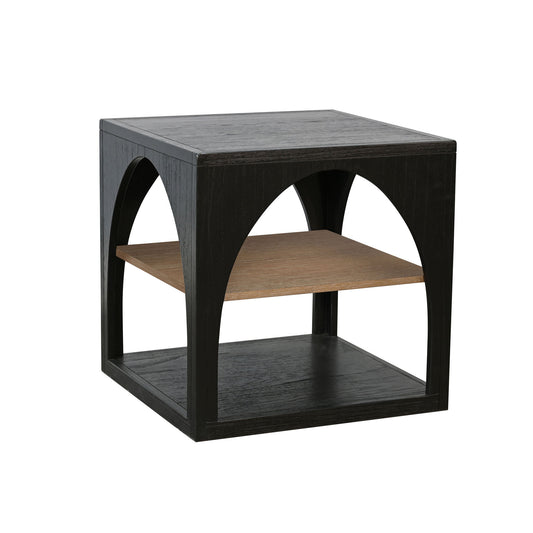 Modern - Wood Table With Arched Open Shelf Design