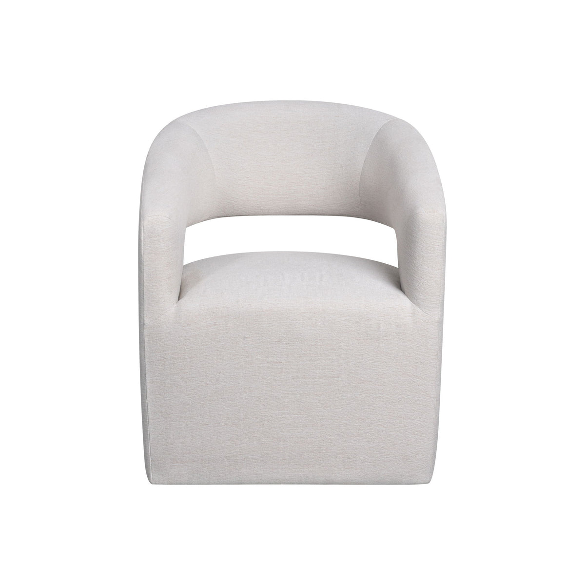 Upholstered Dining Chair Curved Open Back