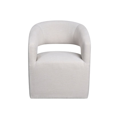 Upholstered Dining Chair Curved Open Back