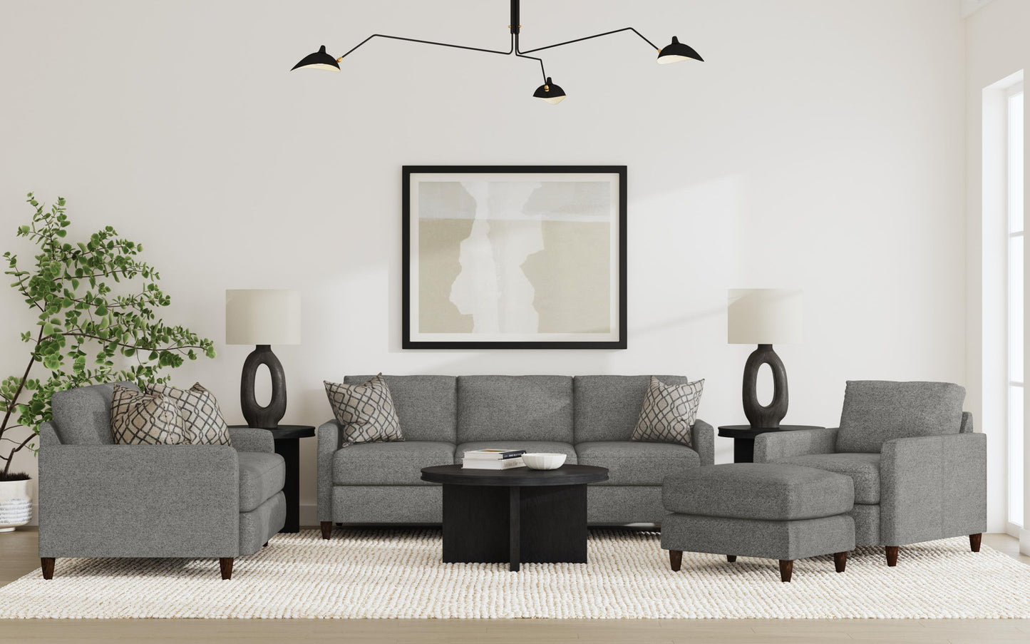 Fern - Fabric Ottoman