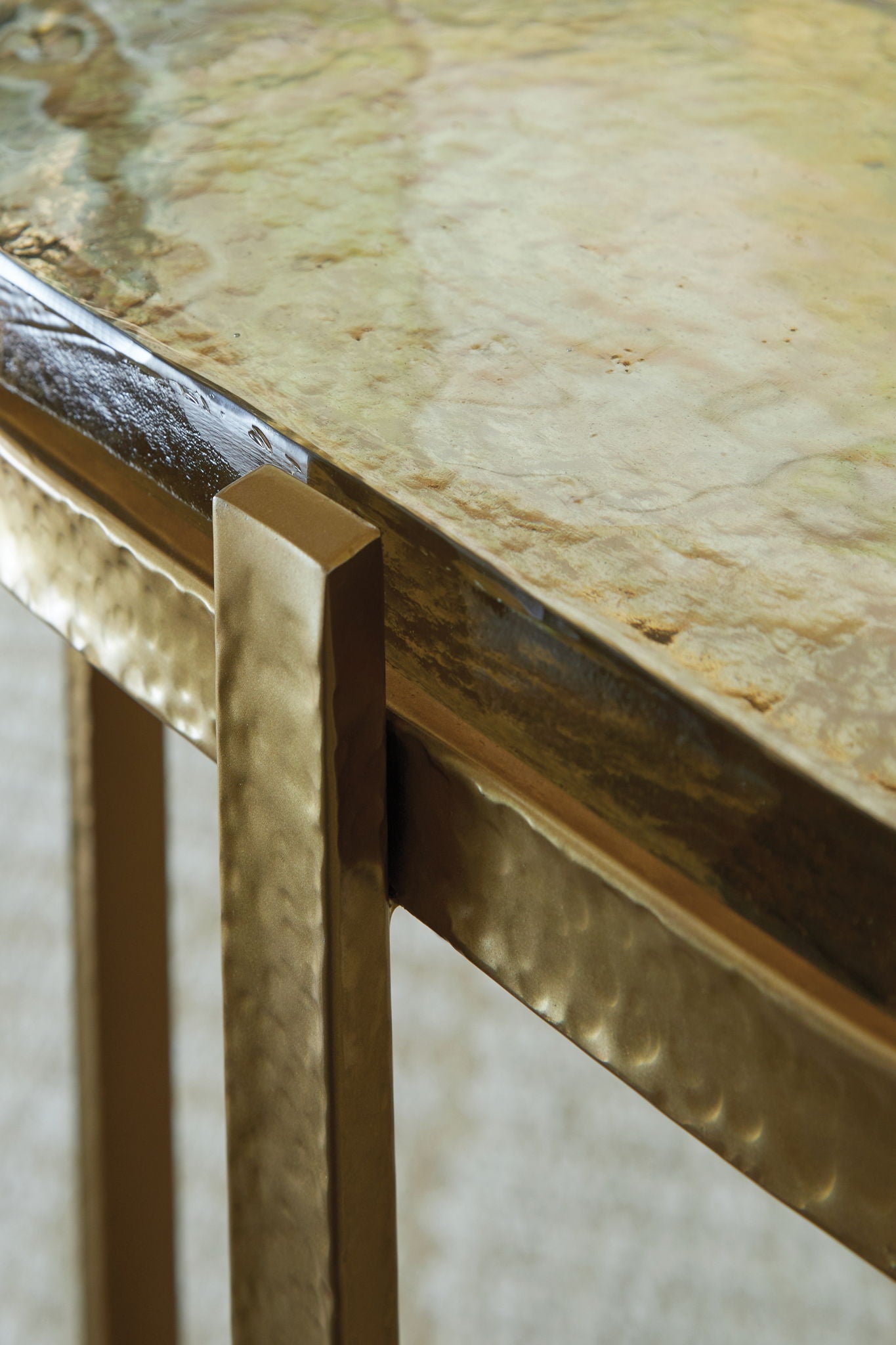 Porterville - Accent Table - Gold Finish