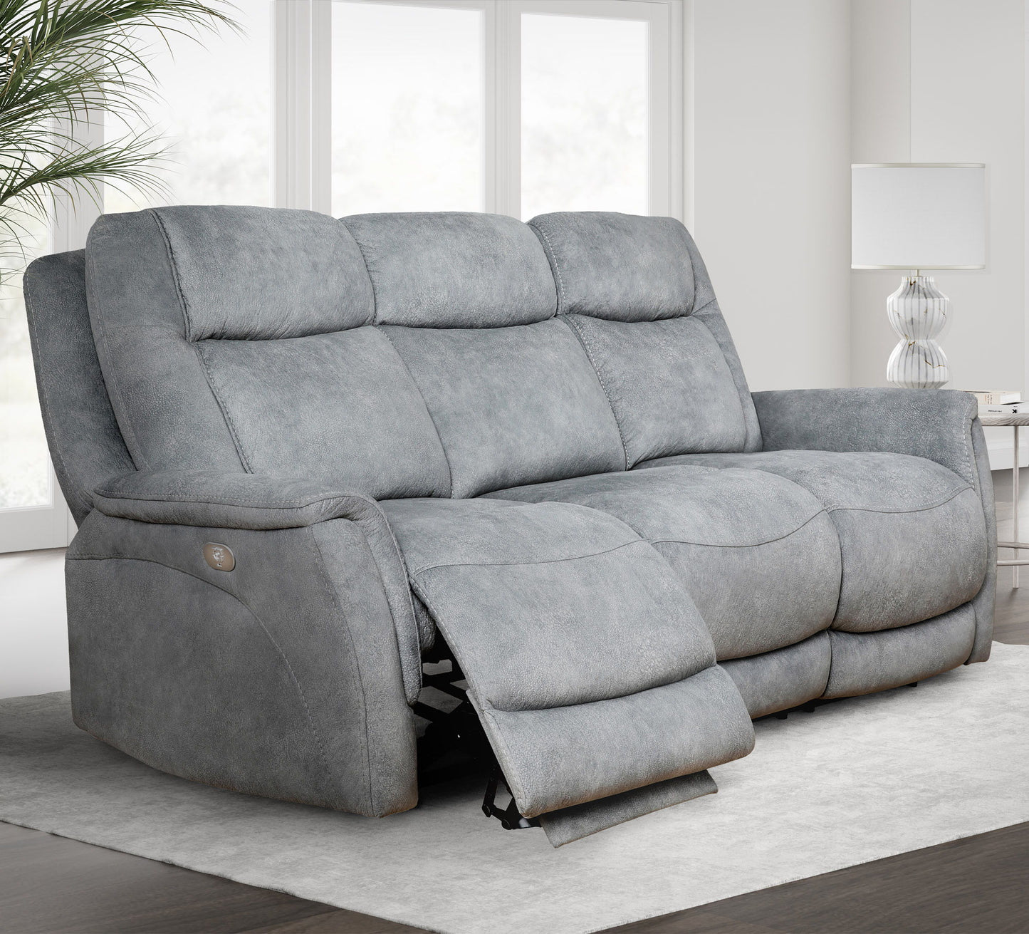 Linus - Zero Gravity Power Reclining Sofa - Hudson Gray