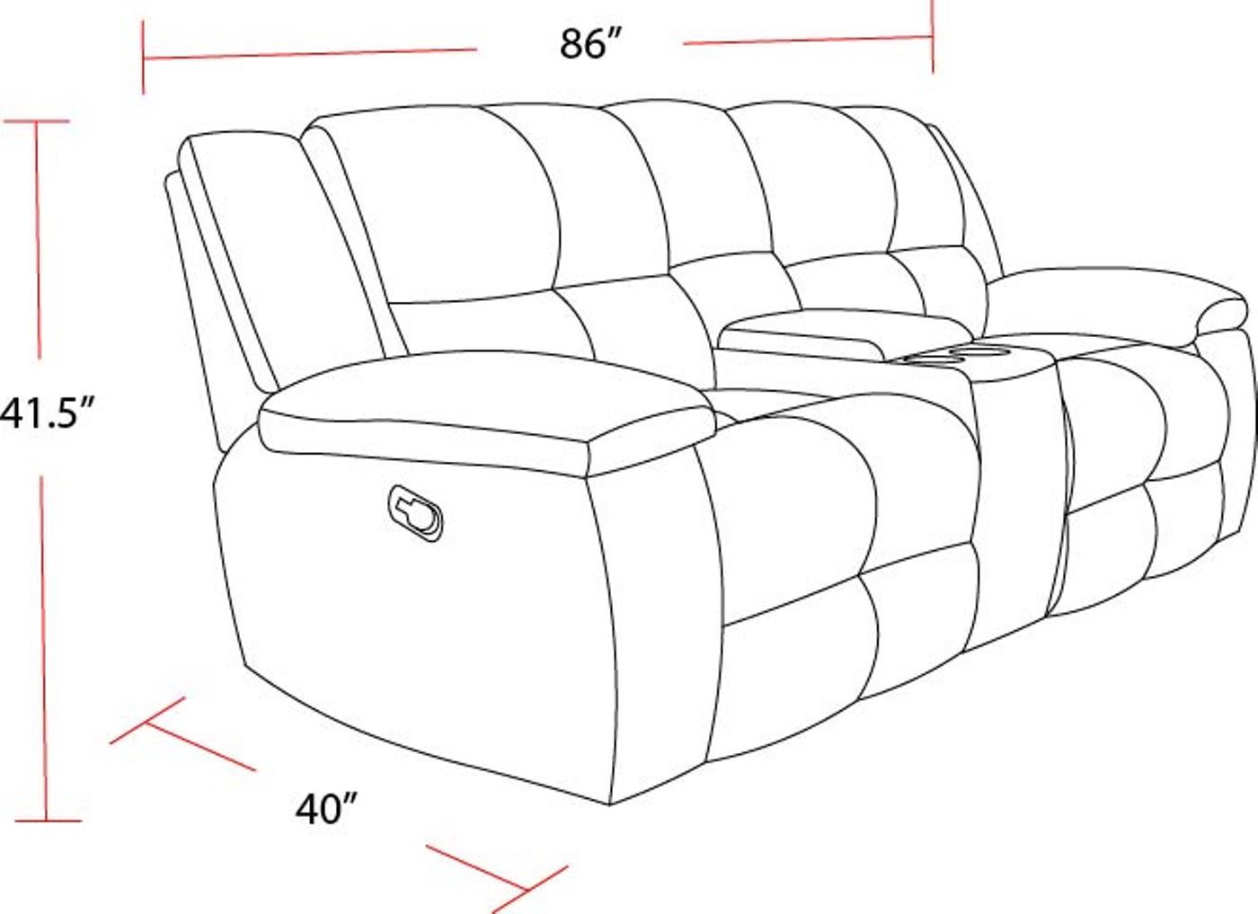 Buster - Manual Reclining Console Loveseat - Opal Taupe
