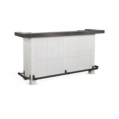 Carriage House - Farmhouse Wood Home Bar - Cottage White / Europen Dark