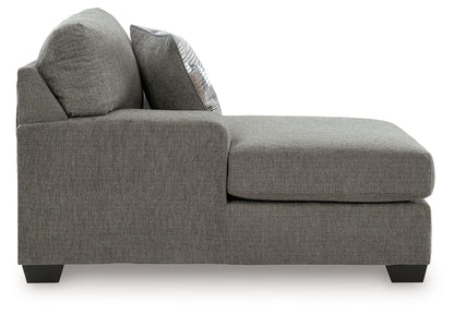 Clarington - 2 Pc. - 3-Piece Sectional And Oversized Ottoman - Greystone