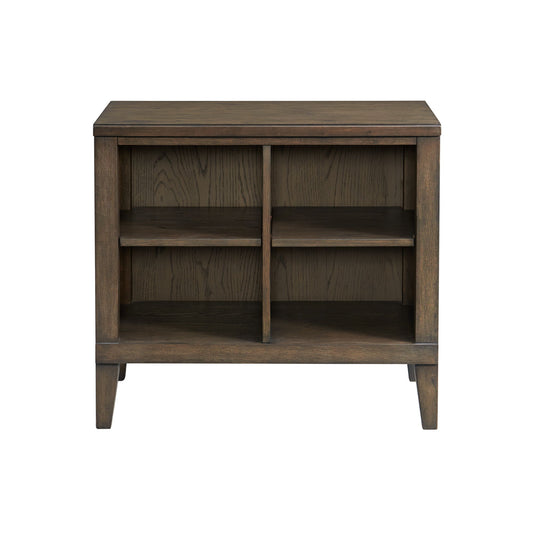 Preston - Bunching Open File Cabinet - Weathered Vintage Oak
