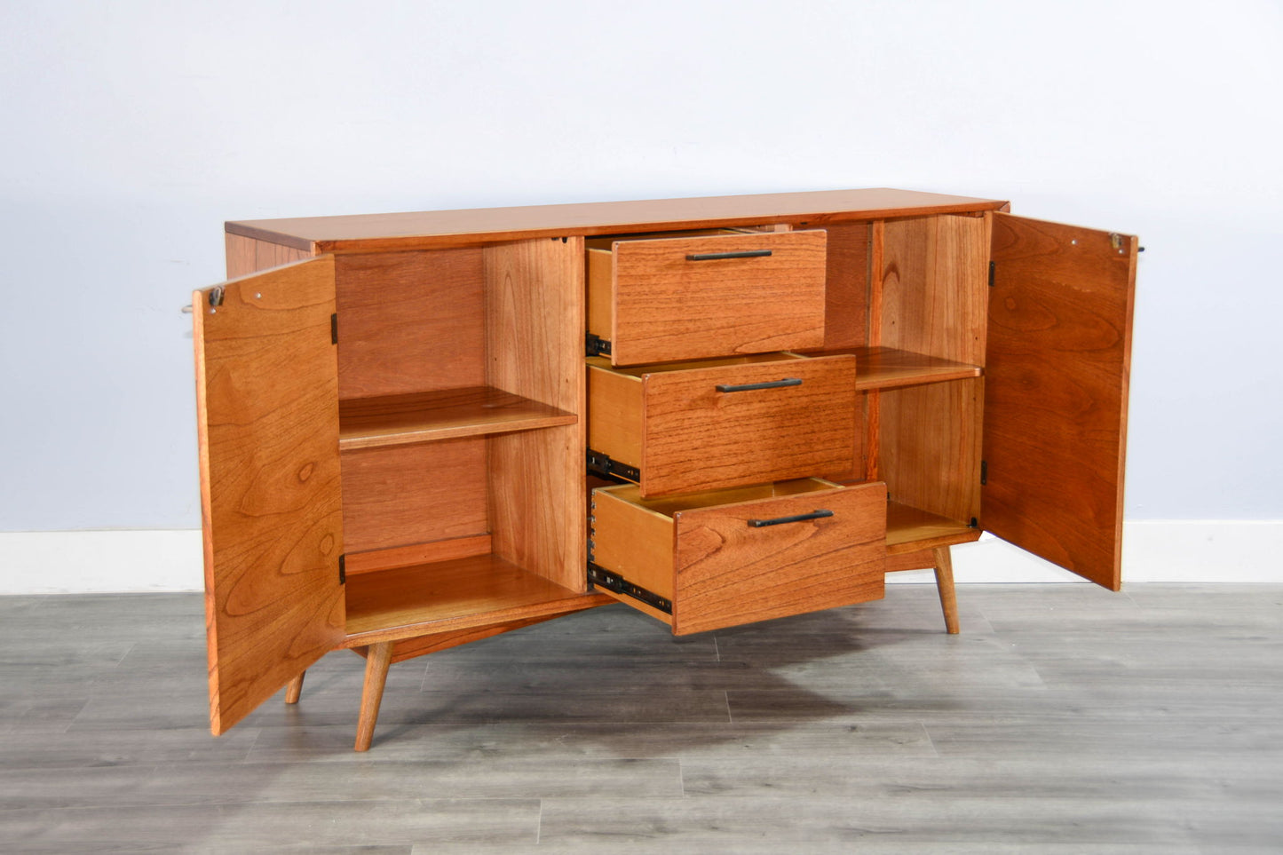 American Modern - Wood Sideboard Buffet - Cinnamon