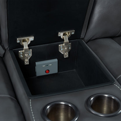 Summit - Dual-Power Loveseat - Bolero Slate