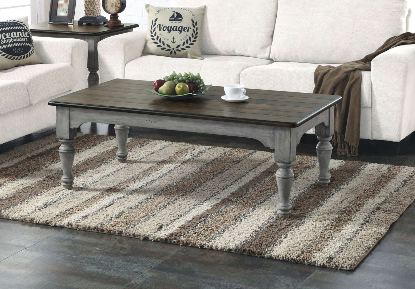 Plymouth - Rectangular Coffee Table - Gray