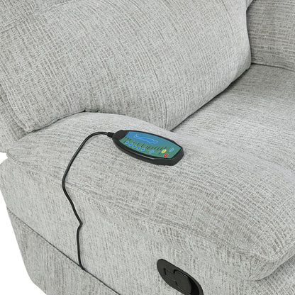 Chablis - Glider Recliner With Heat And Massage - Mist Gray