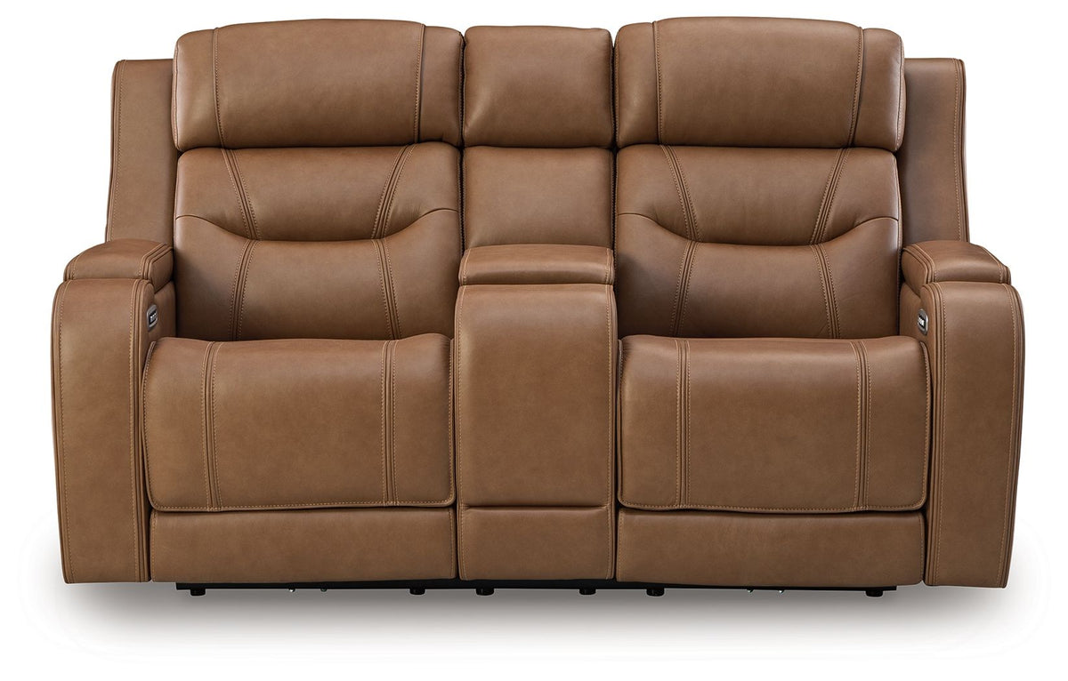 Knightington - 3 Pc. - Power Reclining Sofa, Loveseat And Recliner - Caramel