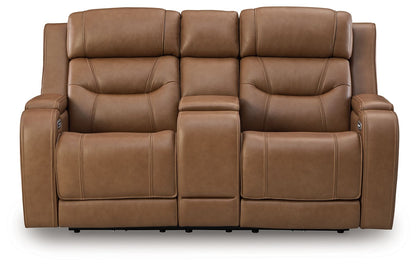Knightington - 3 Pc. - Power Reclining Sofa, Loveseat And Recliner - Caramel