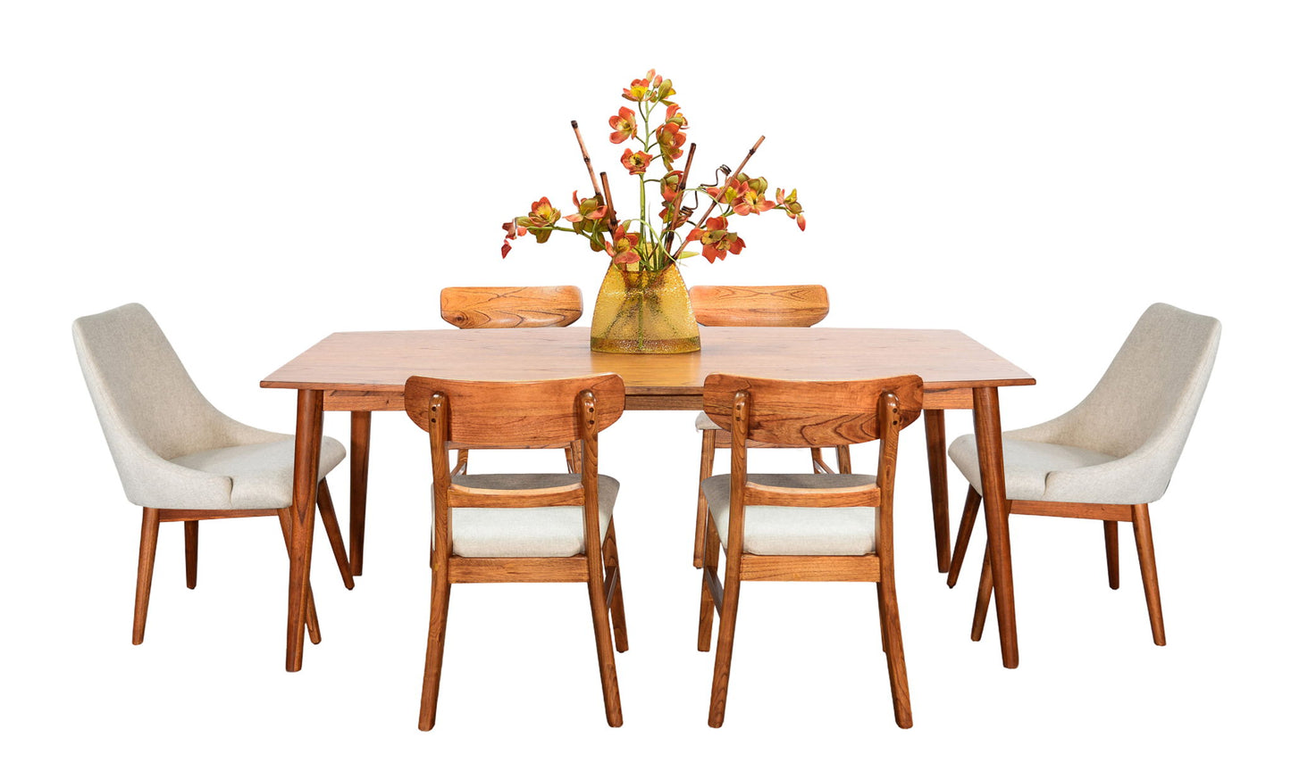 Mid-Century Wood Dining Set
