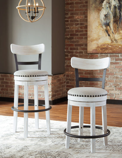 Valebeck - Tall Upholstered Swivel Barstool