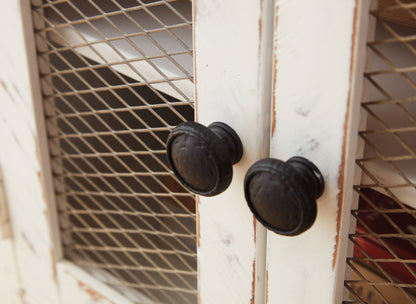 Wystfield - Rectangular End Table - 2 Doors - White / Brown