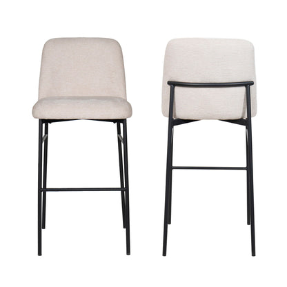 Erik - Bar Chair With Black Metal Frame (Set of 2)