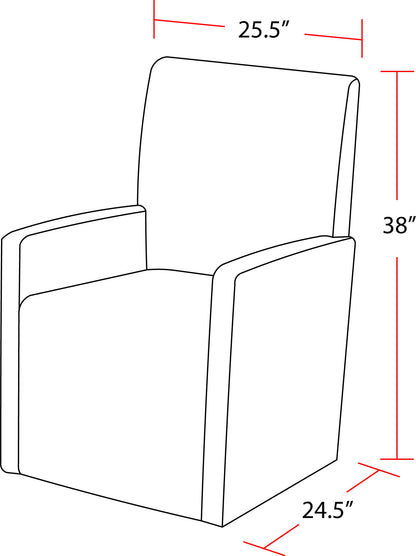 Escape - Dining Upholstered Caster Chair - Mirage Mist