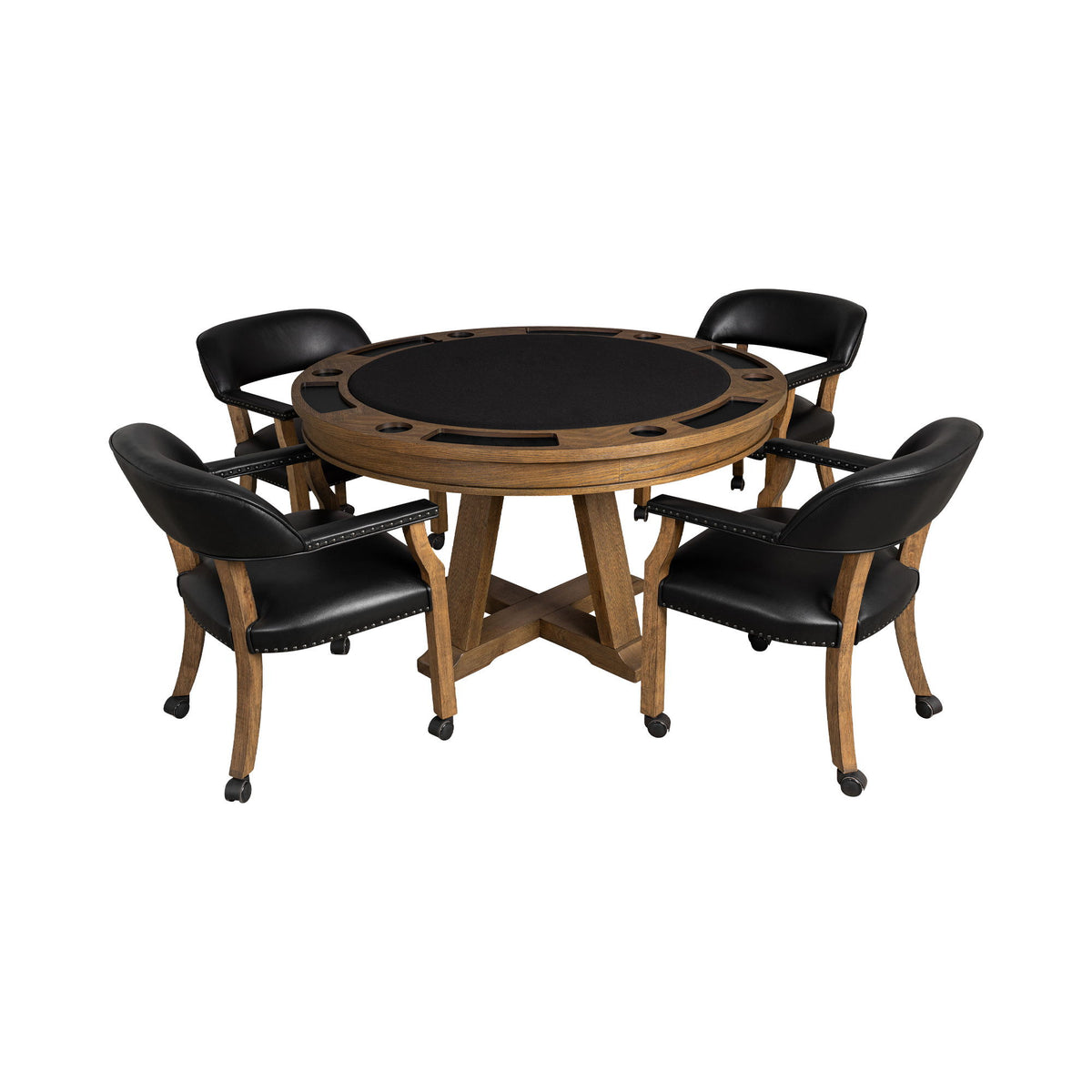 Curved Back Game Chair - Whiskey / Black