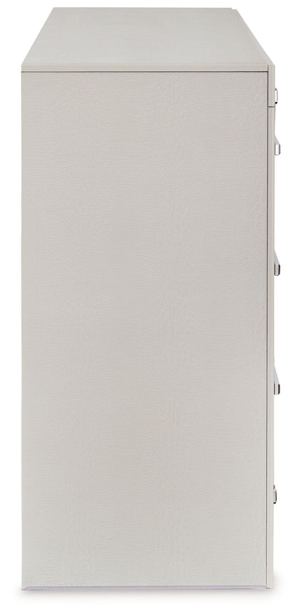 Zyniden - Silver - Six Drawer Dresser