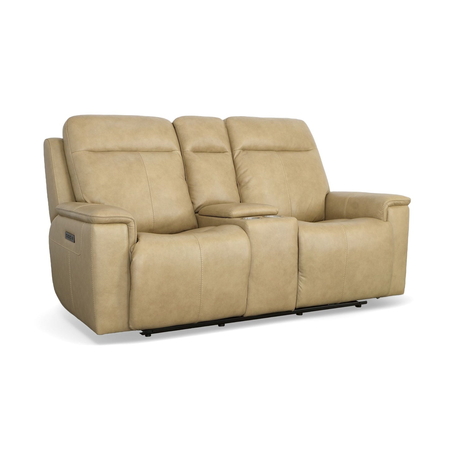 Odell - Power Reclining Loveseat With Console, Power Headrests & Lumbar - Stone
