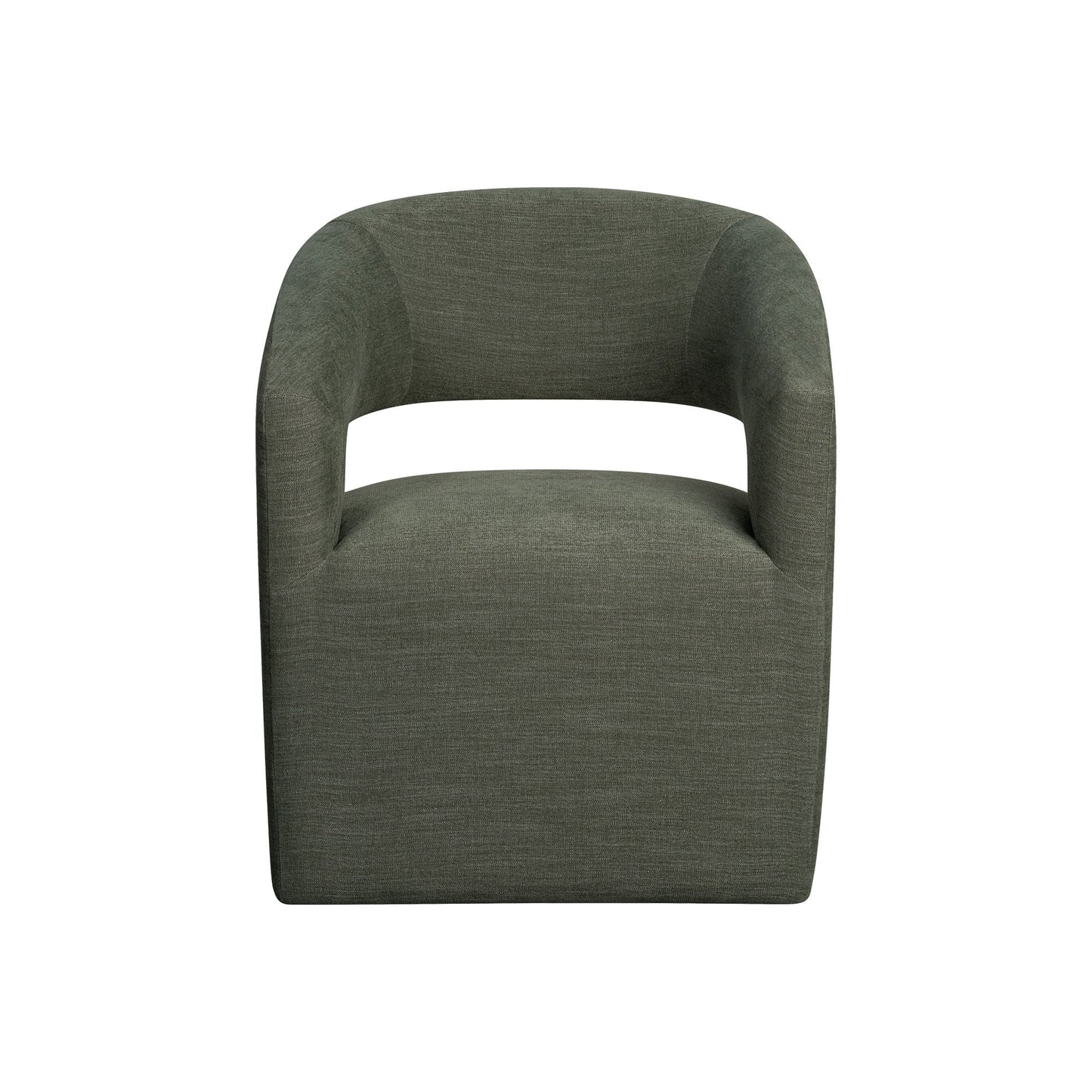 Upholstered Dining Chair Curved Open Back
