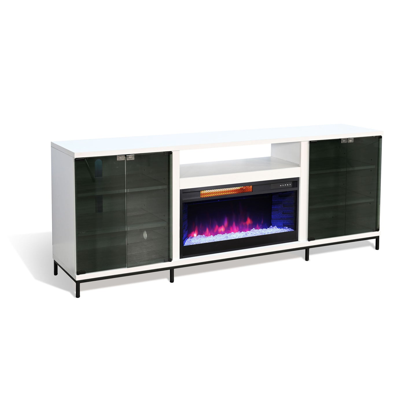 Napa 4 Doors Console With Fireplace Insert Option