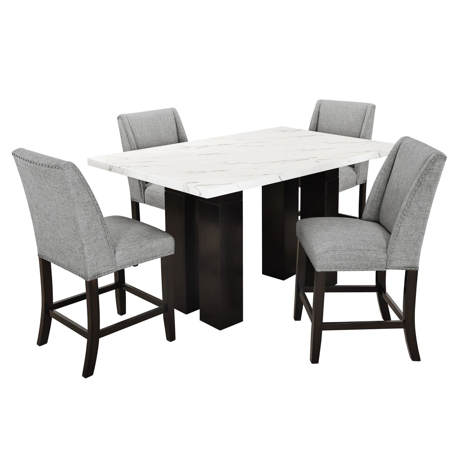 Faust - Counter Chair (Set of 2) - Gray