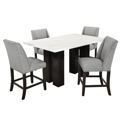 Faust - Counter Chair (Set of 2) - Gray