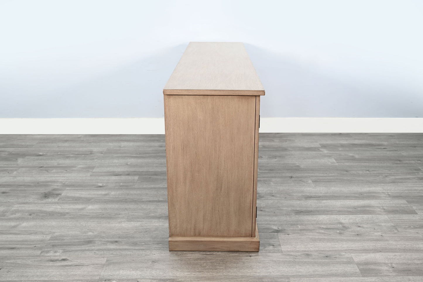 Elena - Modern Wood Display Cabinet With Arched Glass Doors