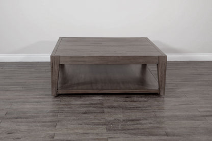 Doe Valley - Mahogany Wood Coffee Table With Casters