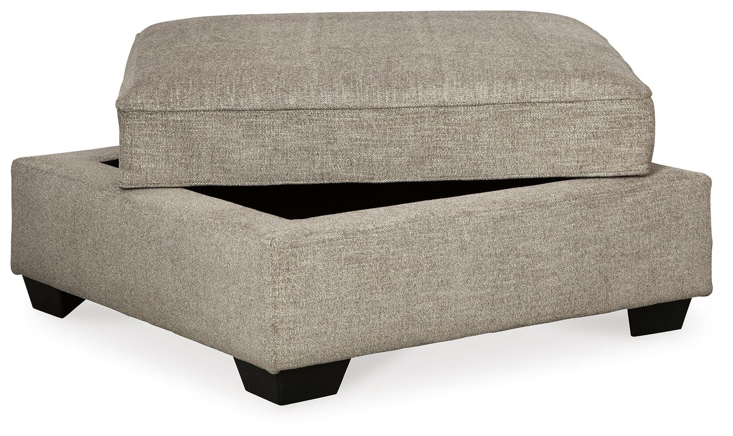 Bovarian - Ottoman With Storage - Stone