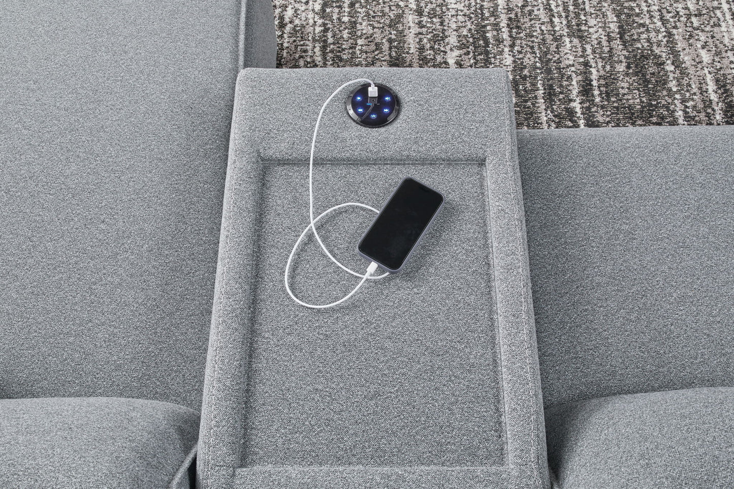 ModMax II - Salt And Pepper - Reclining Sectional