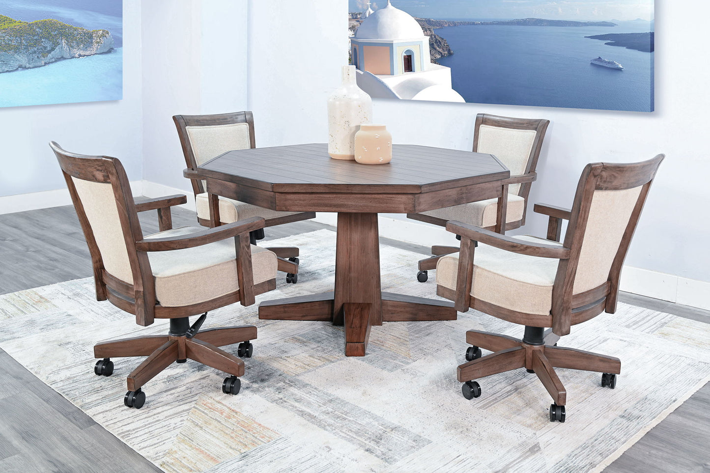 Doe Valley - Reversible Game And Dining Poker Table - Buckskin