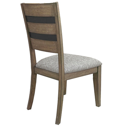 Cedar Fork - Dining Table With 6 Ladderback Chairs - Smoked Arabica