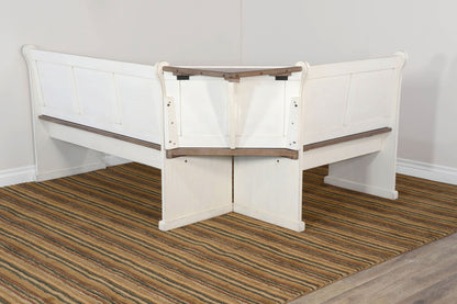 Pasadena - Wood Breakfast Nook Dining Set - Buckskin / Marble White