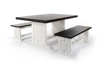 Carriage House - Breakfast Nook Set - White / Dark Brown